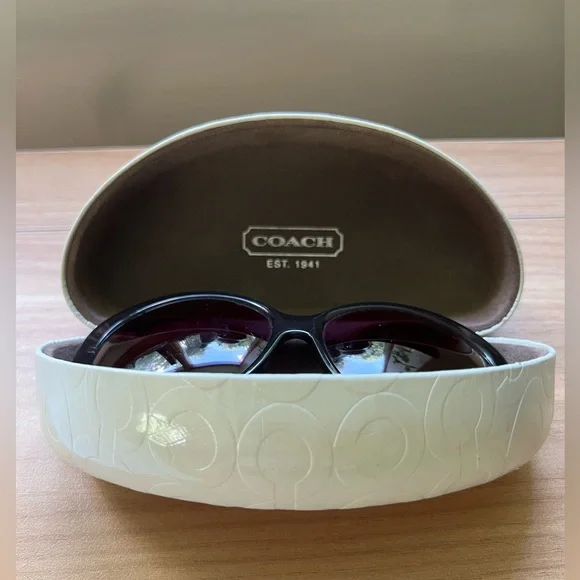 Coach Gracie Sunglasses in Purple (poppy collection) w Hardshell Case! - Picture 15 of 15